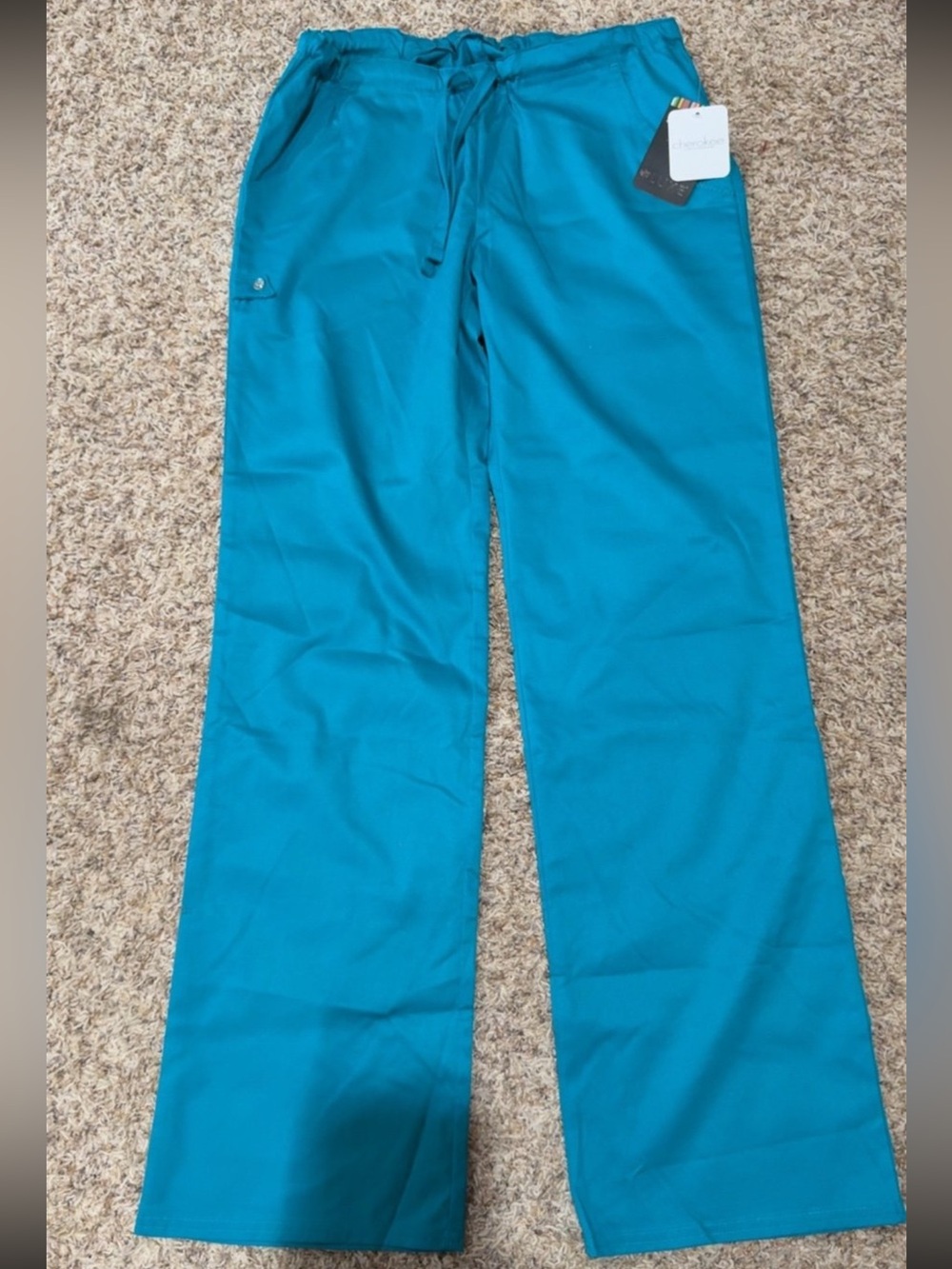 Teal Cherokee modern classic luxe XS scrub pants